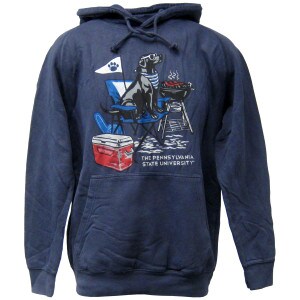heather blue hooded sweatshirt with tailgate hound & The Pennsylvania State University